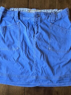 Aventura Organic Cotton Blue Utility Skirt Size 16 Outdoor Travel